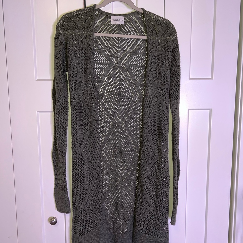 Sundance Women's Gray Open Knit Sweater